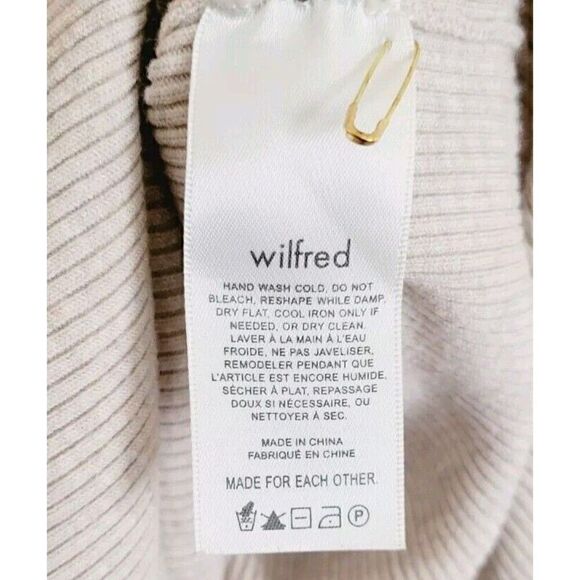 Aritzia Wilfred Cayenne Heather Light Birch Knit Halter Midi Dress Size Large - Picture 6 of 12